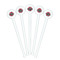 Logo & Tag Line White Plastic 7" Stir Stick - Round - Fan View