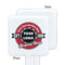 Logo & Tag Line White Plastic Stir Stick - Single Sided - Square - Approval