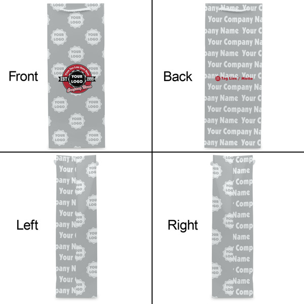 Logo & Tag Line Wine Gift Bag - Gloss - Approval