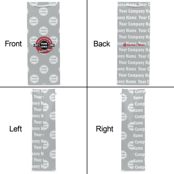 Logo & Tag Line Wine Gift Bag - Matte - Approval