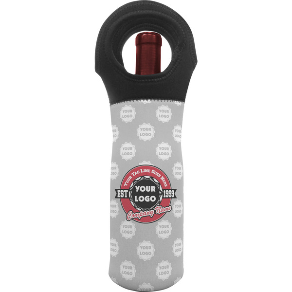 Custom Logo & Tag Line Wine Tote Bag w/ Logos