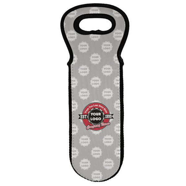 Custom Logo & Tag Line Wine Tote Bag w/ Logos