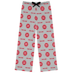 Logo & Tag Line Womens Pajama Pants - L (Personalized)