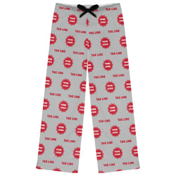Logo & Tag Line Womens Pajama Pants - L (Personalized)