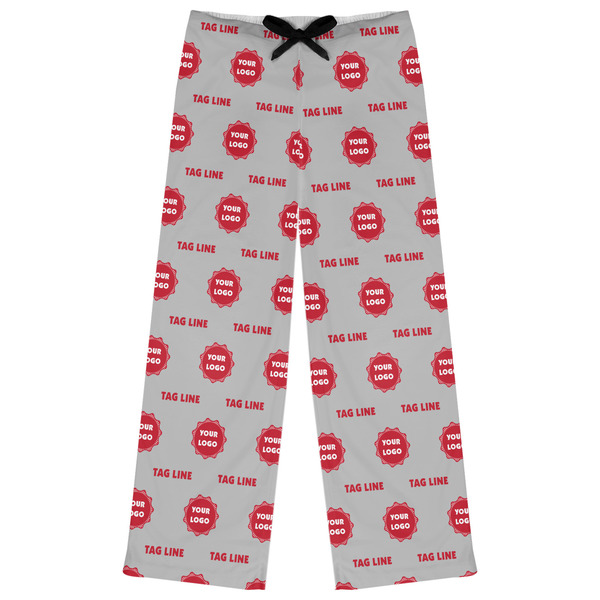 Custom Logo & Tag Line Womens Pajama Pants - XS (Personalized)