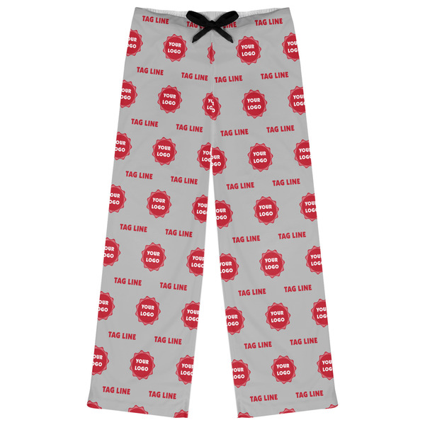Custom Logo & Tag Line Womens Pajama Pants - XS (Personalized)