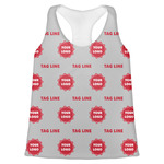 Logo & Tag Line Womens Racerback Tank Top - X Large (Personalized)