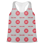Logo & Tag Line Womens Racerback Tank Top - Small (Personalized)