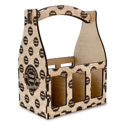 Logo & Tag Line Wooden Beer Bottle Caddy (Personalized)