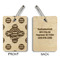 Logo & Tag Line Wood Luggage Tags - Rectangle - Approval