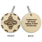 Logo & Tag Line Wood Luggage Tags - Round - Approval