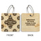 Logo & Tag Line Wood Luggage Tags - Square - Approval