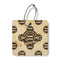 Logo & Tag Line Wood Luggage Tags - Square - Front/Main
