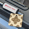 Logo & Tag Line Wood Luggage Tags - Square - Lifestyle