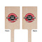 Logo & Tag Line Wooden 6.25" Stir Stick - Rectangular - Double Sided - Front & Back