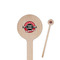 Logo & Tag Line Wooden 6" Stir Stick - Round - Closeup