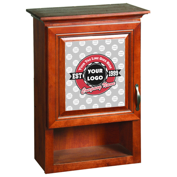 Logo & Tag Line Wooden Cabinet Decal (Medium)