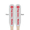 Logo & Tag Line Wooden Food Pick - Paddle - Double Sided - Front & Back