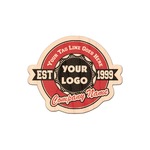 Logo & Tag Line Genuine Maple or Cherry Wood Sticker (Personalized)