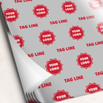 Logo & Tag Line Wrapping Paper Sheets (Personalized)