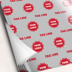 Logo & Tag Line Wrapping Paper Sheets - Single-Sided - 20" x 28" (Personalized)