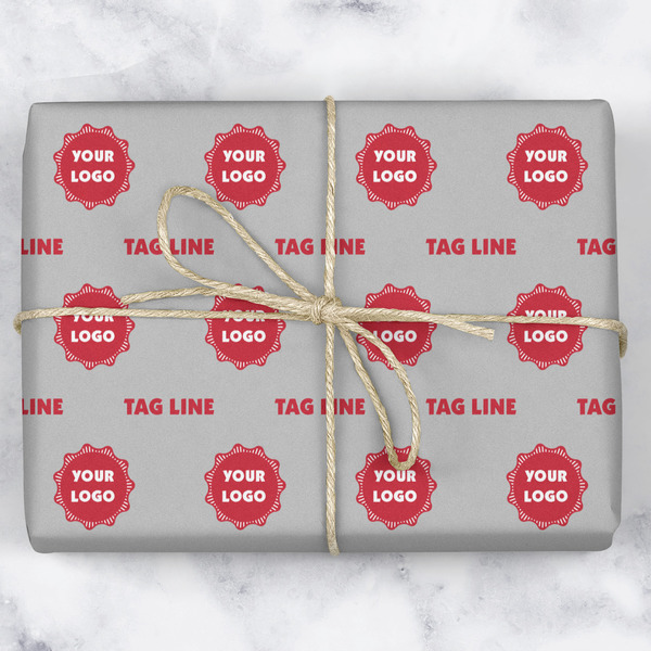Logo & Tag Line Wrapping Paper Roll - Matte - Wrapped Box