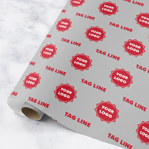 Custom Logo & Tag Line Wrapping Paper Roll - Medium - Satin (Personalized)