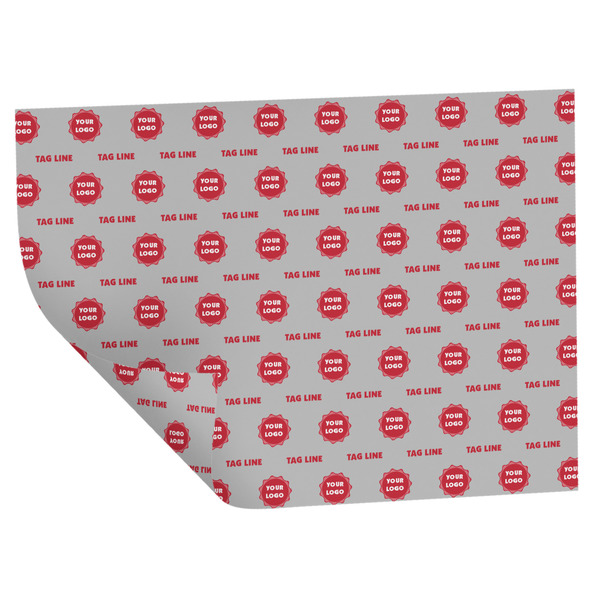 Custom Logo & Tag Line Wrapping Paper Sheets - Double-Sided - 20" x 28" (Personalized)