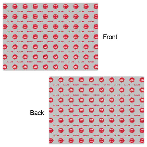 Logo & Tag Line Wrapping Paper Sheet - Double Sided - Front & Back