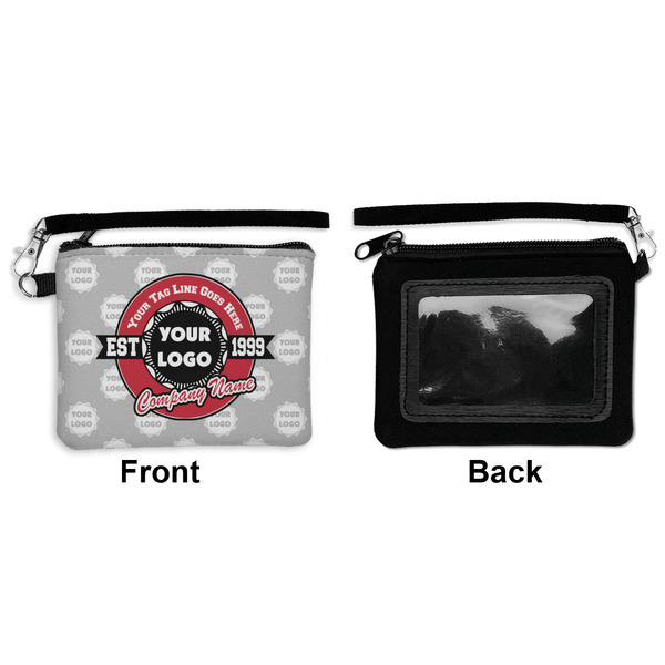Logo & Tag Line Wristlet ID Cases - Front & Back