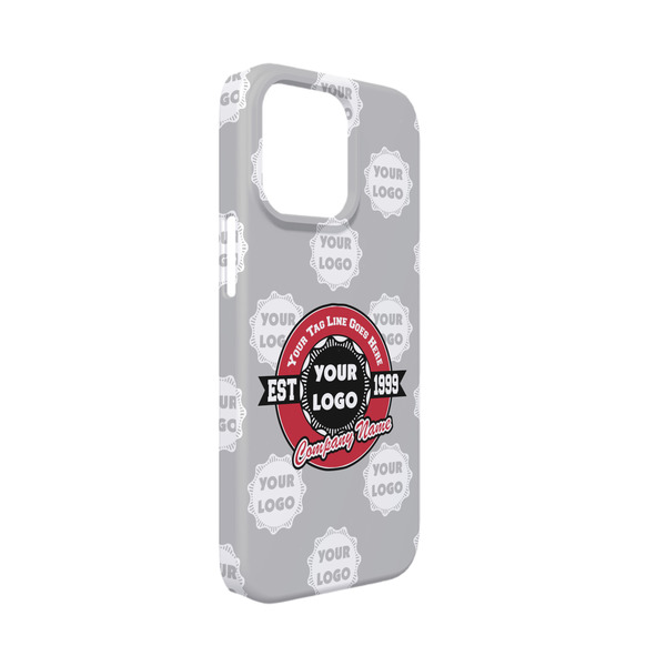 Custom Logo & Tag Line iPhone Case - Plastic - iPhone 13 Mini (Personalized)
