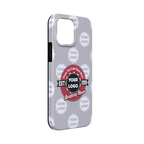 Custom Logo & Tag Line iPhone Case - Rubber Lined - iPhone 13 Mini (Personalized)