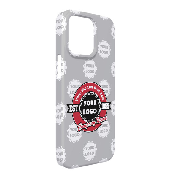 Custom Logo & Tag Line iPhone Case - Plastic - iPhone 13 Pro Max (Personalized)