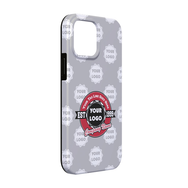 Custom Logo & Tag Line iPhone Case - Rubber Lined - iPhone 13 Pro (Personalized)