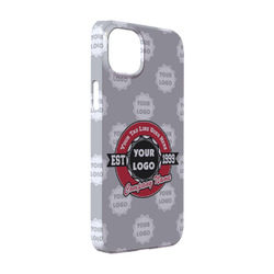 Logo & Tag Line iPhone Case - Plastic - iPhone 14 (Personalized)