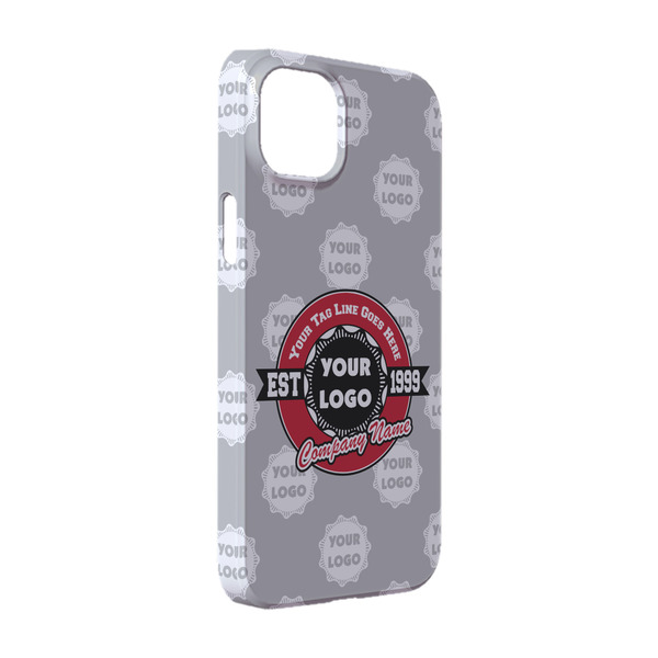 Custom Logo & Tag Line iPhone Case - Plastic - iPhone 14 (Personalized)