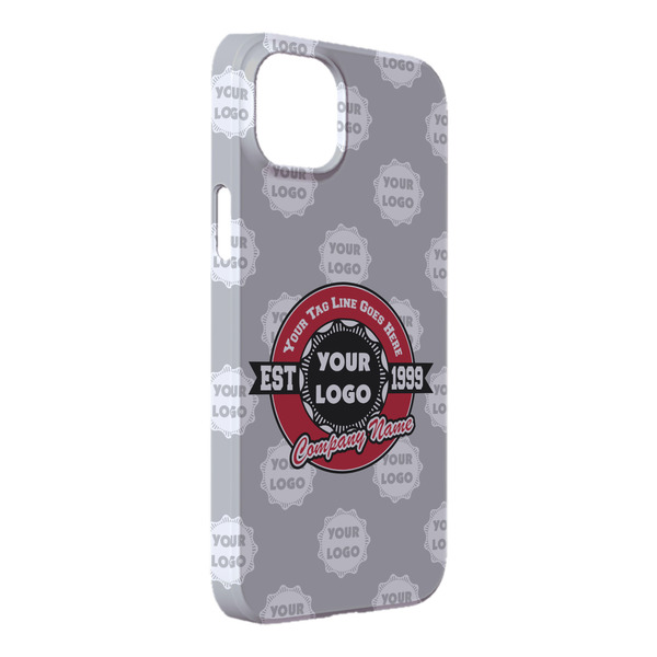 Custom Logo & Tag Line iPhone Case - Plastic - iPhone 14 Plus (Personalized)