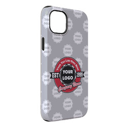 Logo & Tag Line iPhone Case - Rubber Lined - iPhone 14 Plus (Personalized)