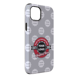 Logo & Tag Line iPhone Case - Rubber Lined - iPhone 14 Pro Max (Personalized)
