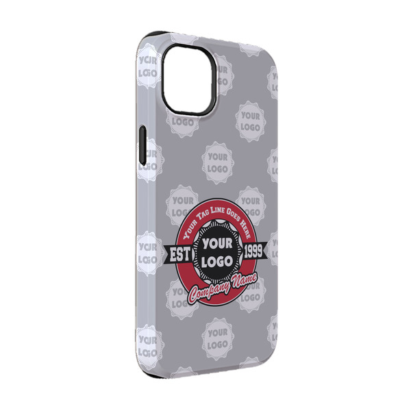 Custom Logo & Tag Line iPhone Case - Rubber Lined - iPhone 14 Pro (Personalized)