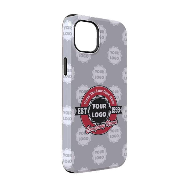 Custom Logo & Tag Line iPhone Case - Rubber Lined - iPhone 14 (Personalized)