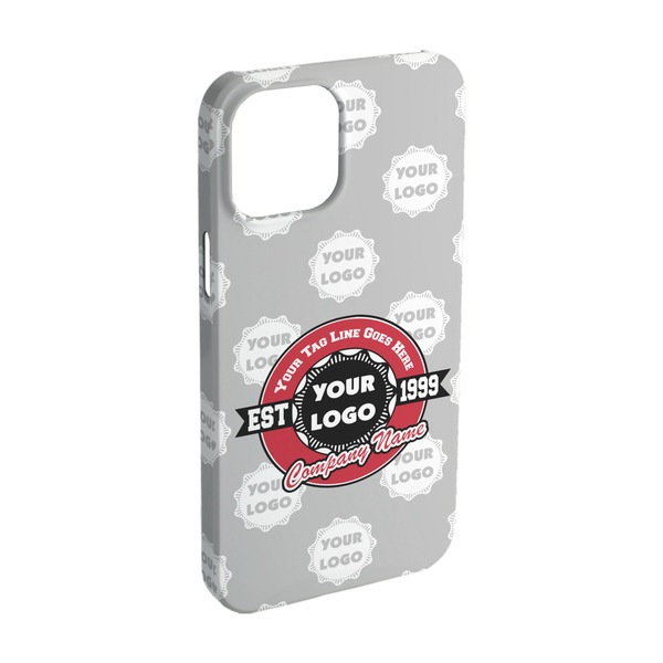 Custom Logo & Tag Line iPhone Case - Plastic - iPhone 15 (Personalized)