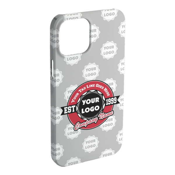 Custom Logo & Tag Line iPhone Case - Plastic - iPhone 15 Plus (Personalized)