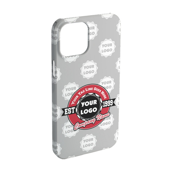 Custom Logo & Tag Line iPhone Case - Plastic - iPhone 15 Pro (Personalized)