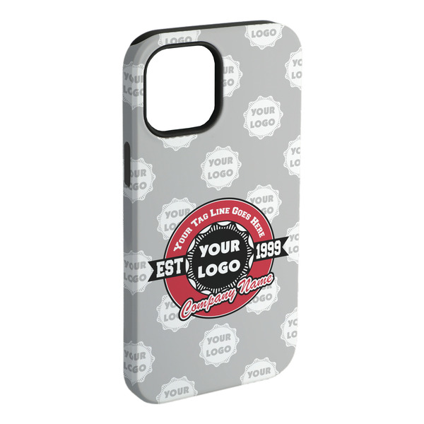 Custom Logo & Tag Line iPhone Case - Rubber Lined (Personalized)