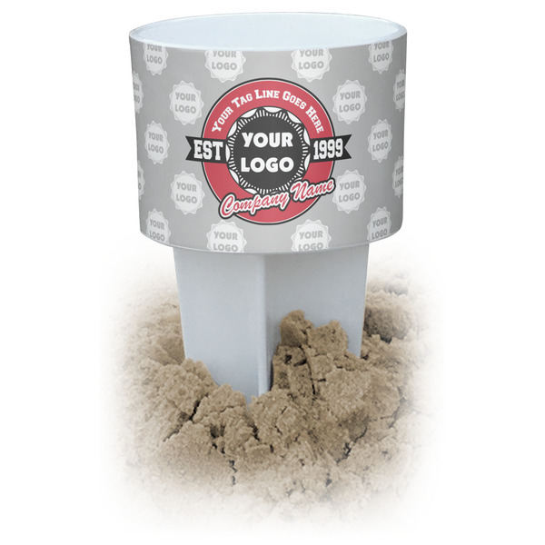 Custom Logo & Tag Line Beach Spiker Drink Holder (Personalized)