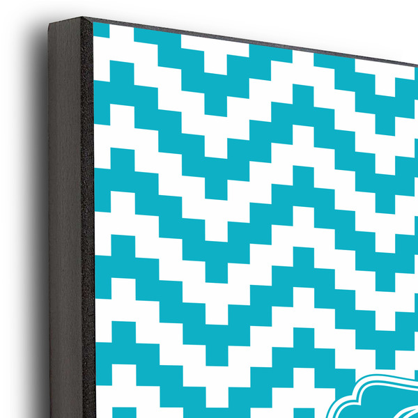 Pixelated Chevron 11x14 Wood Print - Closeup