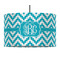 Pixelated Chevron 12" Drum Pendant Lamp - Fabric (Personalized)