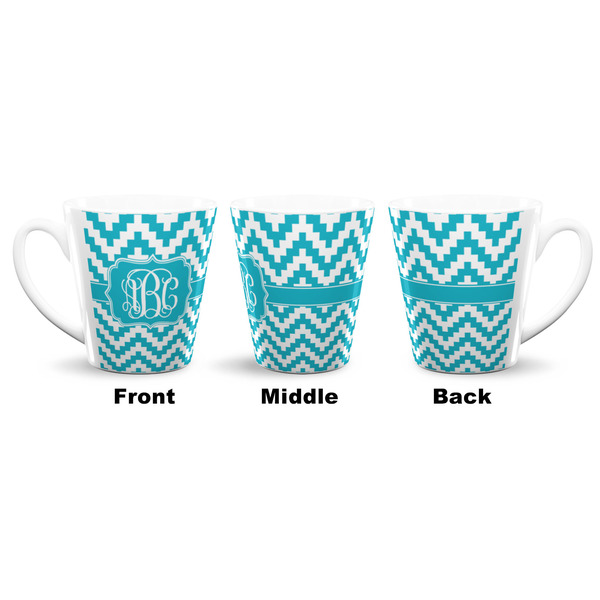 Pixelated Chevron 12 Oz Latte Mug - Approval