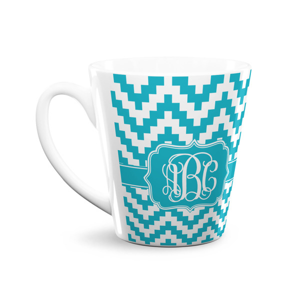 Pixelated Chevron 12 Oz Latte Mug - Front